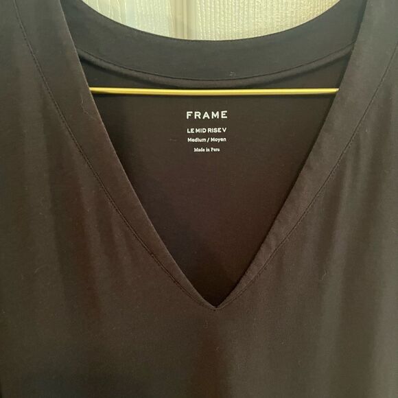 Frame Denim Black Cap Sleeve Tee - Picture 7 of 7